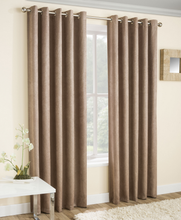 Load image into Gallery viewer, Vogue Latte Textured Self Lined Curtains
