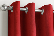 Load image into Gallery viewer, Vogue Red Textured Self Lined Curtains
