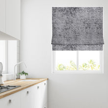 Load image into Gallery viewer, Velour Silver Fully Lined Roman Blind
