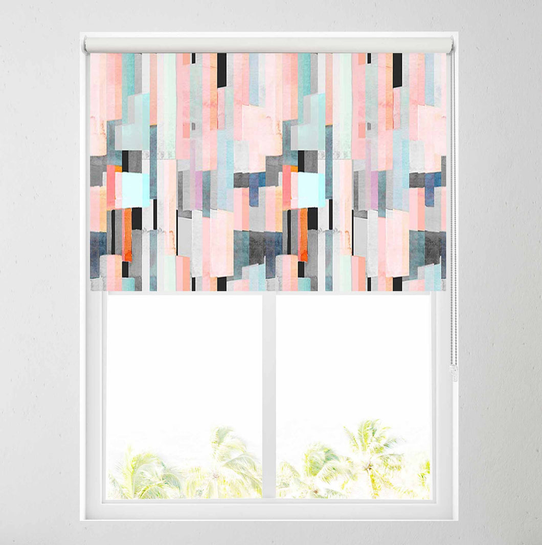 Watercolour Collage Blackout Roller Blind