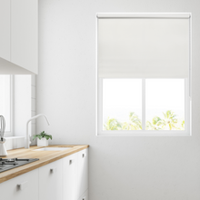 Load image into Gallery viewer, Unilux White PVC Water Resistant Blackout Roller Blind
