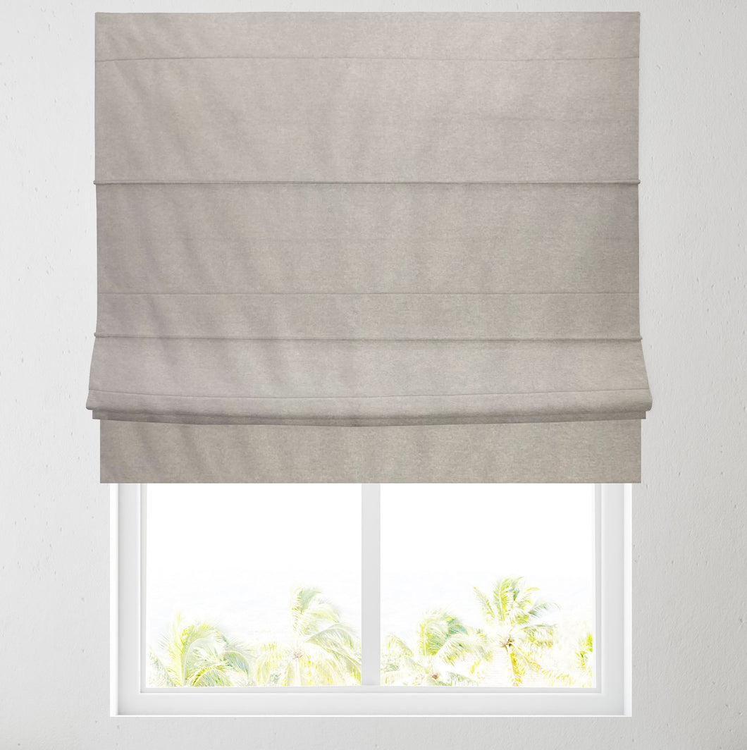 Soft Textured Ara Grey Roman Blind