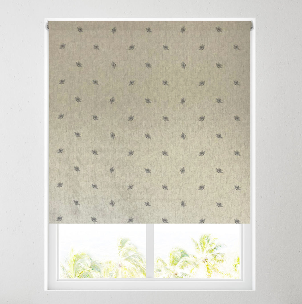Bees Linen Thermal Blackout Roller Blind