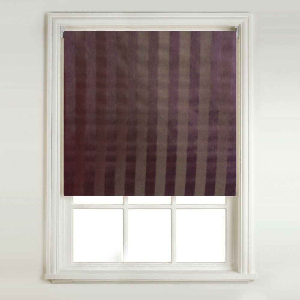 Chocolate Stripe Thermal Blackout Roller Blind