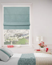 Load image into Gallery viewer, Duck Egg Linen Lined Roman Blind
