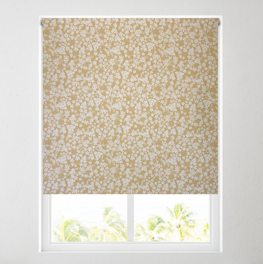 Ditsy Floral Mustard Daylight Roller Blind