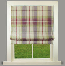Load image into Gallery viewer, Mulberry Check Blackout Lined Roman Blind
