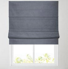 Load image into Gallery viewer, Navy Blue Linen Blackout Lined Roman Blind
