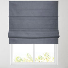 Load image into Gallery viewer, Navy Blue Linen Blackout Lined Roman Blind
