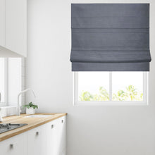Load image into Gallery viewer, Navy Blue Linen Blackout Lined Roman Blind
