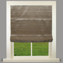 Load image into Gallery viewer, Pin-Tuck Mocha Lined Roman Blind
