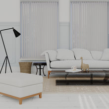 Load image into Gallery viewer, Bella Frost White Blackout Vertical Blinds
