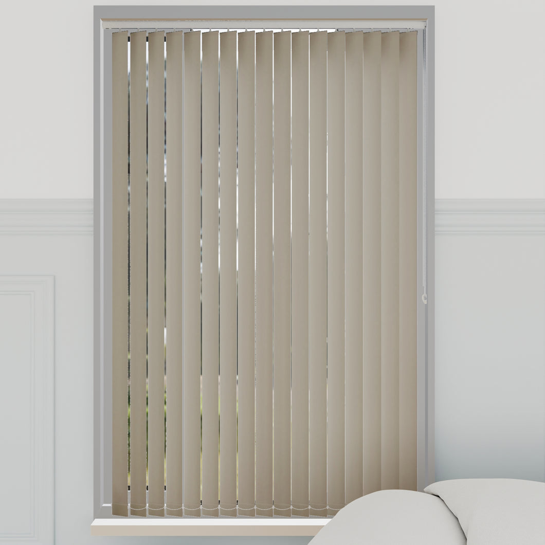 Bella Grey Whisper Blackout Vertical Blinds