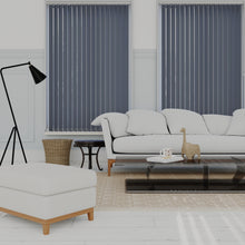 Load image into Gallery viewer, Bella Indigo Blackout Vertical Blinds
