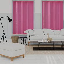 Load image into Gallery viewer, Bella Lipstick Pink Blackout Vertical Blinds

