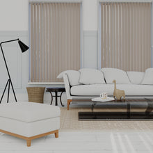 Load image into Gallery viewer, Bella Placid Biscuit Blackout Vertical Blinds
