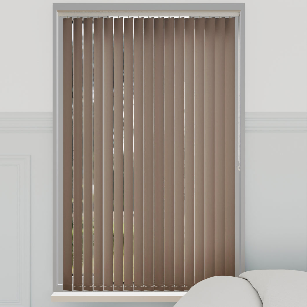 Bella Putty Mocha Blackout Vertical Blinds