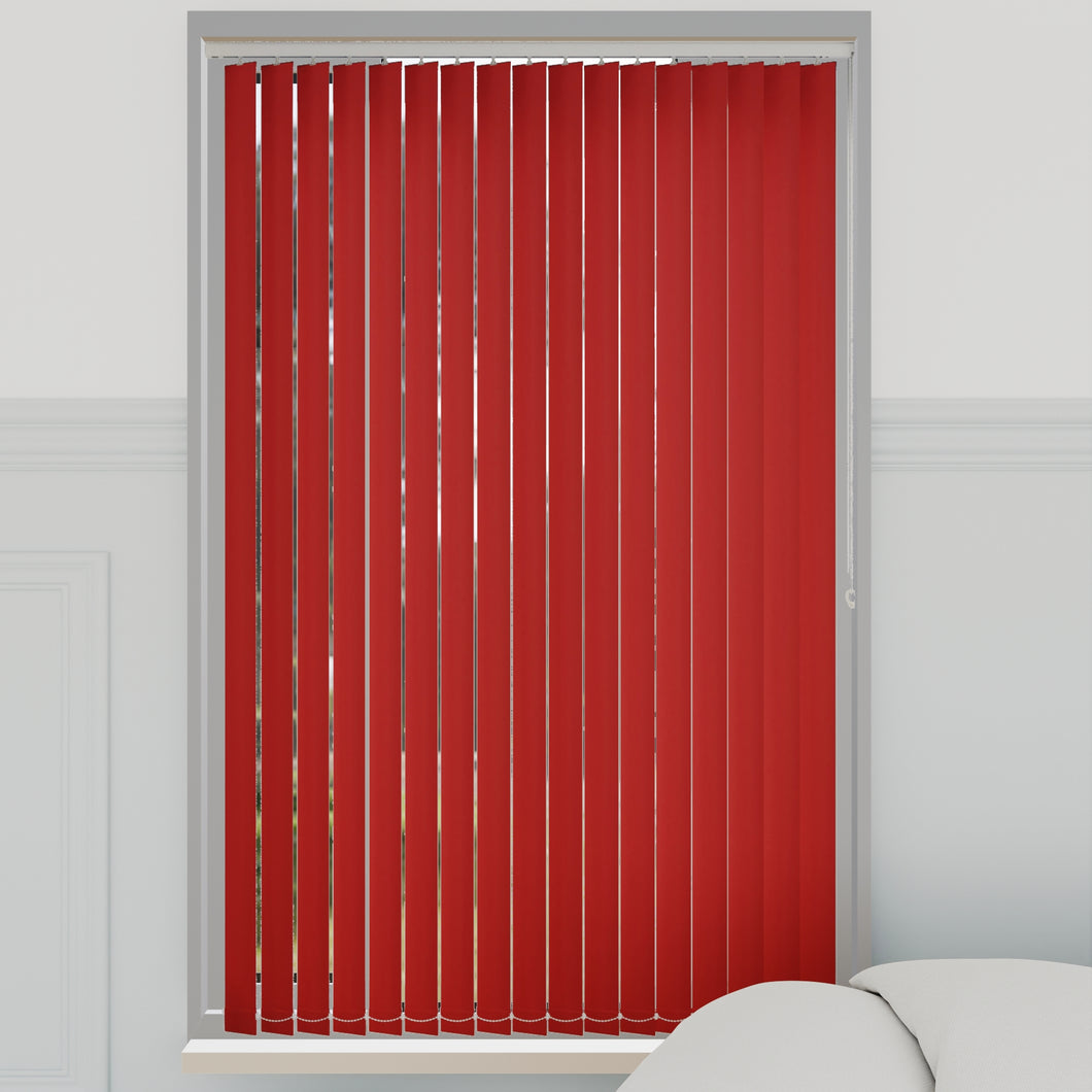 Splash Scarlett Red Vertical Blinds