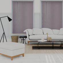 Load image into Gallery viewer, Bella Sloe Mauve Blackout Vertical Blinds

