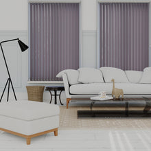 Load image into Gallery viewer, Splash Amparo Purple Vertical Blinds
