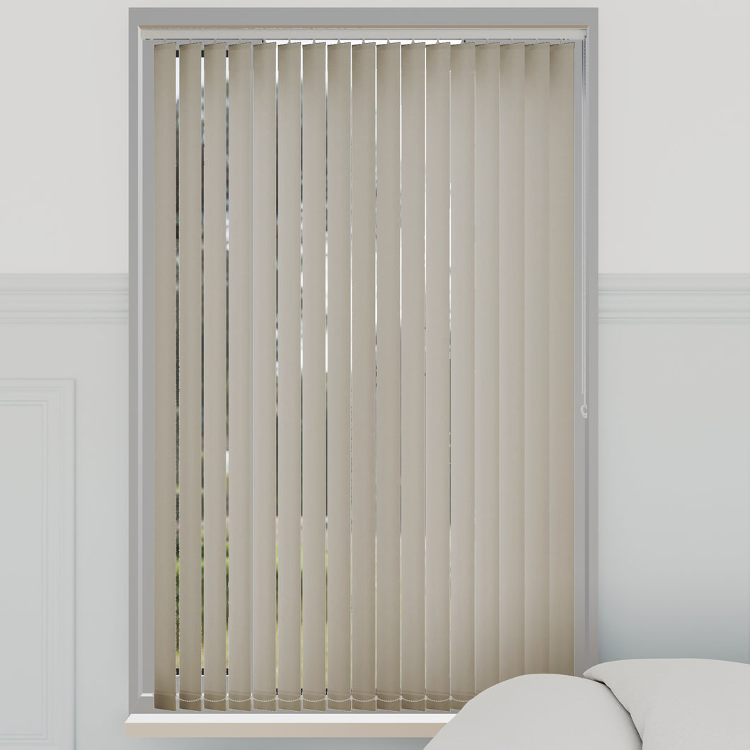 Splash Dove Natural Vertical Blinds