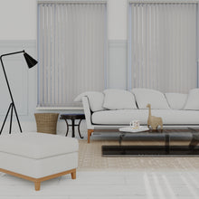 Load image into Gallery viewer, Splash Frost White Vertical Blinds
