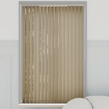 Load image into Gallery viewer, Splash Hessian Natural Vertical Blinds
