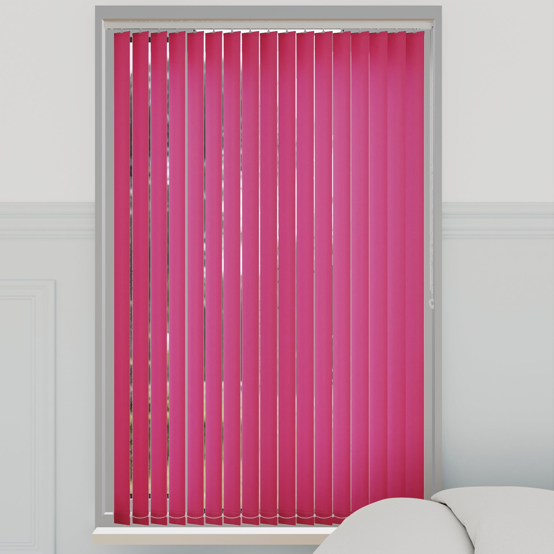 Splash Lipstick Pink Vertical Blinds