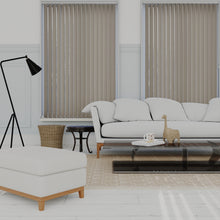 Load image into Gallery viewer, Splash Taupe  Vertical Blinds
