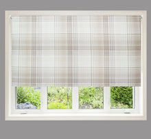 Load image into Gallery viewer, Scotch Natural Check Daylight Roller Blind
