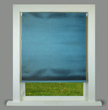 Load image into Gallery viewer, Teal Taffeta Thermal Blackout Roller Blind
