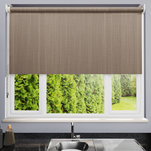 Load image into Gallery viewer, Bexley Truffle Dim Out Roller Blind
