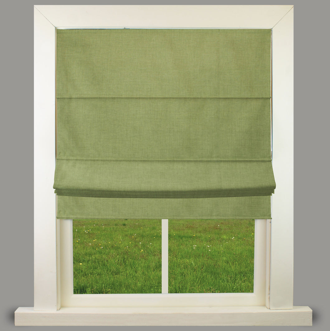 Venice Green Fully Lined Roman Blind
